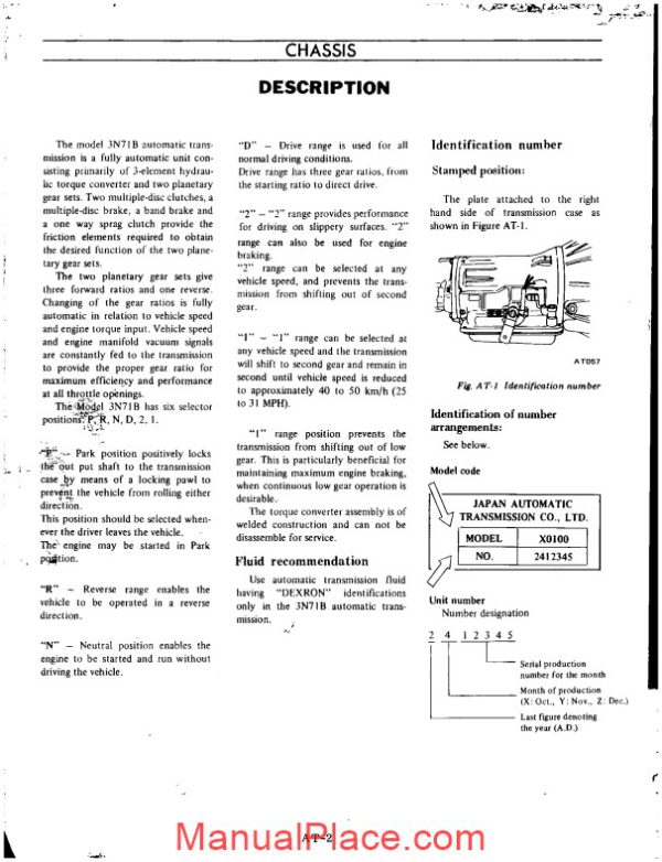 datsun 1200 1973 service manual page 4