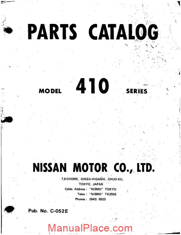 datsun blue bird parts catalog 410 411 1964 68 page 2