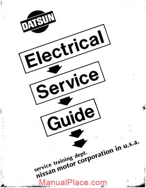 datsun electrical service guide service manual page 1