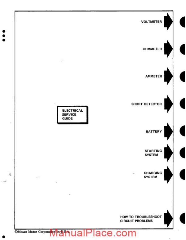 datsun electrical service guide service manual page 2