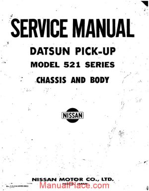 datsun pick up model 521 series chassis and body service repair manual page 1
