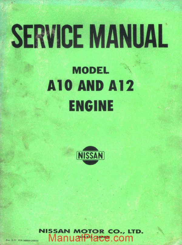 datsun service manual model a10 a12 page 1