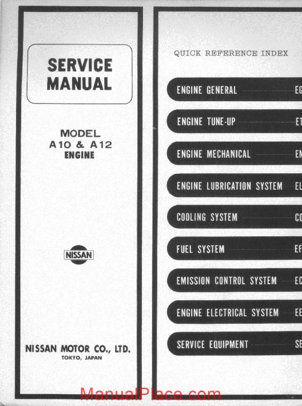 datsun service manual model a10 a12 page 2