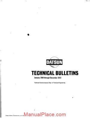 datsun technical bulletins 1969 1972 page 1