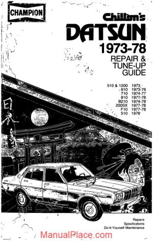 datsun tune up repair 1973 78 page 1