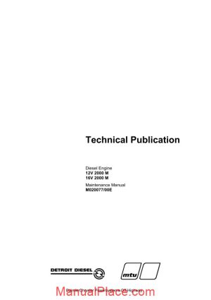 detroit diesel 12 16v 2000 m mtu engine manual page 1