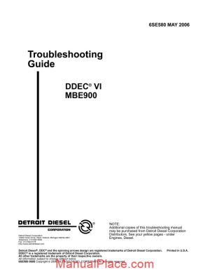 detroit diesel ddec vi mbe900 troubleshooting guide page 1