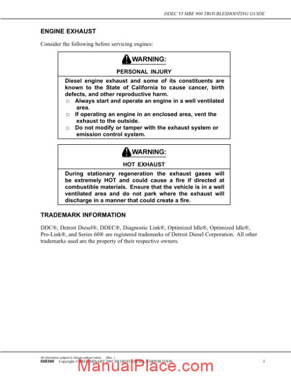 detroit diesel ddec vi mbe900 troubleshooting guide page 3