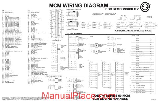 detroit diesel ddec vi series 60 mcm egr engine harness schematic page 1