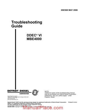 detroit diesel ddec vi troubleshooting guide mbe4000 6se568 page 1