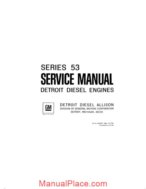 detroit diesel engines series 53 service manual page 1