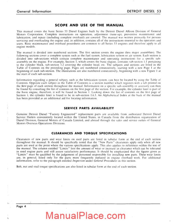 detroit diesel engines series 53 service manual page 4