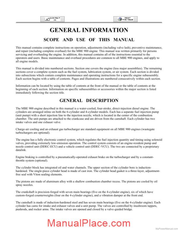 detroit diesel mbe 900 epa04 service manual page 2