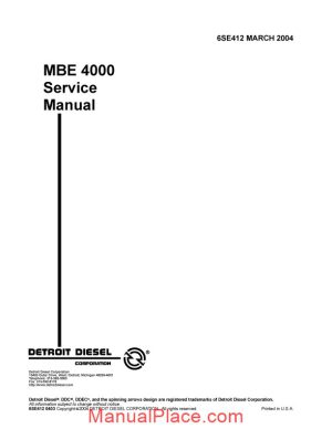 detroit diesel mbe4000 service manual page 1