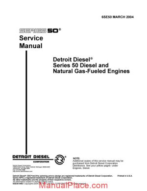 detroit diesel series 50 service manual 6se50 page 1
