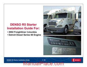 detroit diesel series 60 starter installation guide page 1