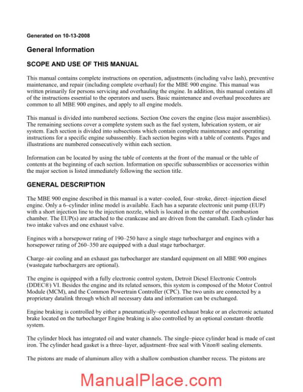 detroit epa07 mbe 900 service manual page 2