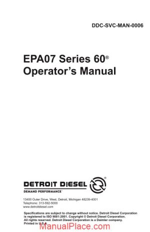 detroit epa07 series 60 operator guide page 1
