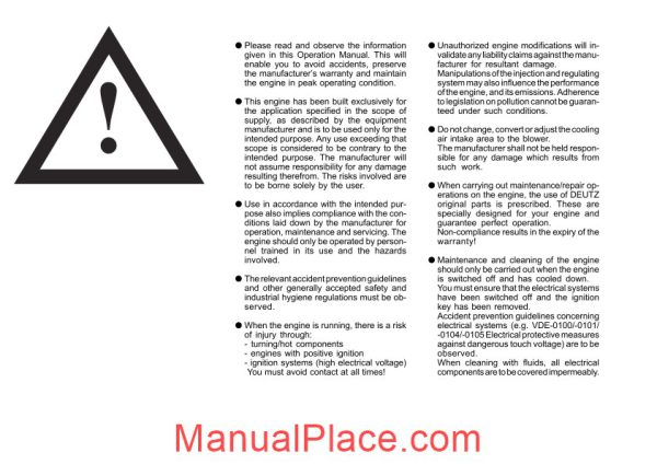 deutz 1012 1013 operation manual page 2