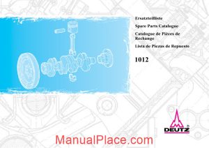 deutz 1012 spare parts catalogue page 1