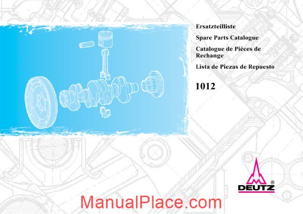 deutz 1012 spare parts catalogue page 1