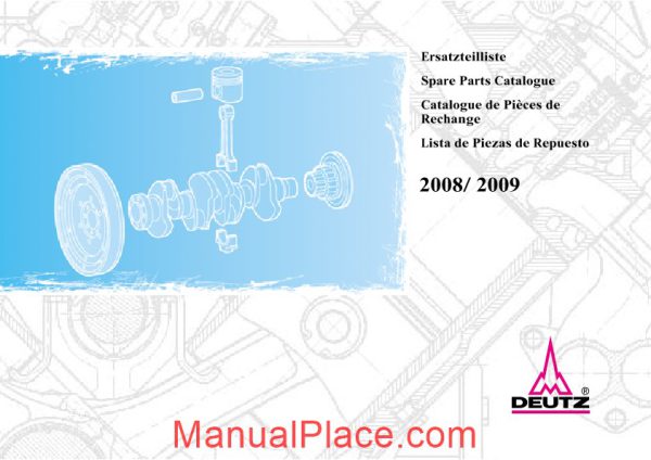 deutz 2008 2009 spare parts catalogue page 1