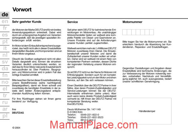 deutz 2008 2009 spare parts catalogue page 4