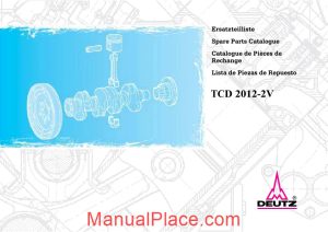 deutz 2012 2v spare parts catalogue page 1