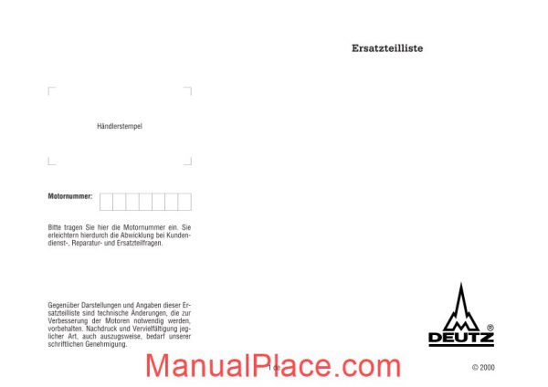 deutz b fl 1011 f ft fl spare parts catalogue page 4