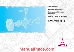 deutz d td tcd 2011 spare parts catalogue page 1