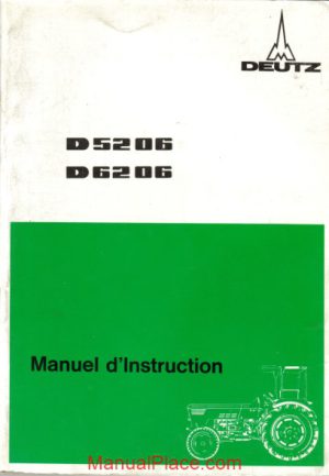 deutz d5206 6206 manuel d instruction page 1