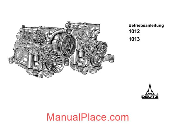 deutz engine betriebsanleitung 1012 page 1