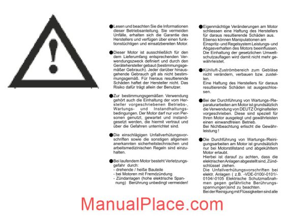 deutz engine betriebsanleitung 1012 page 2