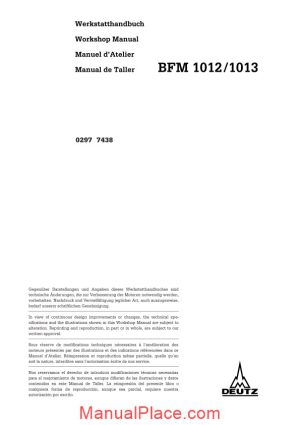 deutz engine bfm 1012 1013 repair manual page 1