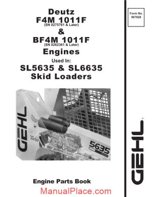 deutz engine sl5635 6635 skid loader parts manual page 1