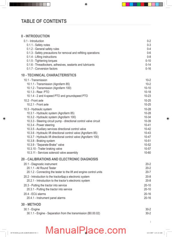 deutz fahr agrocompact agrofarm 85 100 workshop manual page 2