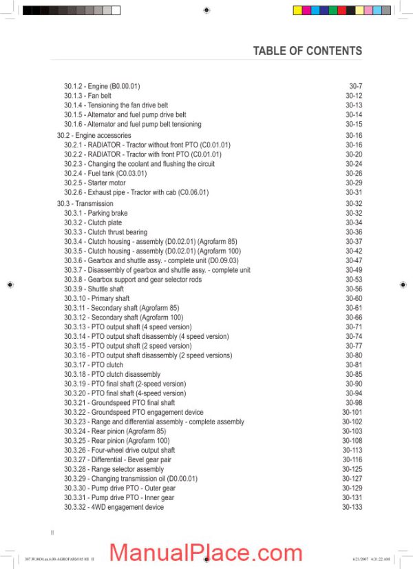 deutz fahr agrocompact agrofarm 85 100 workshop manual page 3