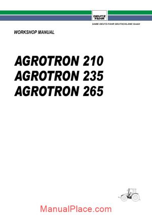 deutz fahr agrotron 210 235 265 workshop manual page 1