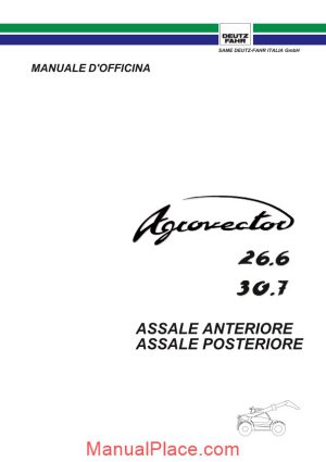 deutz fahr front rear axle agrovector 26 6 30 7 workshop manual page 1