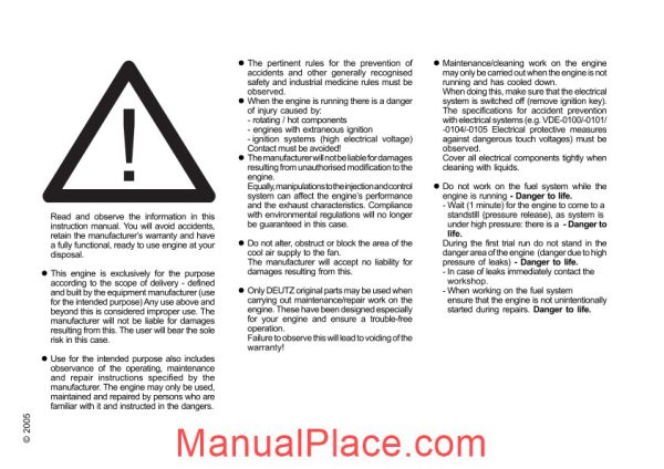 deutz tcd 2012 2013 l04 06 4v instruction manual page 2