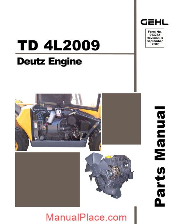 deutz td 4l2009 engine parts manual 913282b rs5 19 telescopic handler page 1