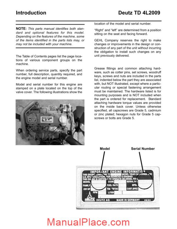 deutz td 4l2009 engine parts manual 913282b rs5 19 telescopic handler page 2