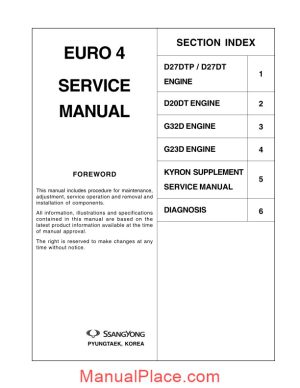 diesel engines ssangyong www manual car org ua page 1