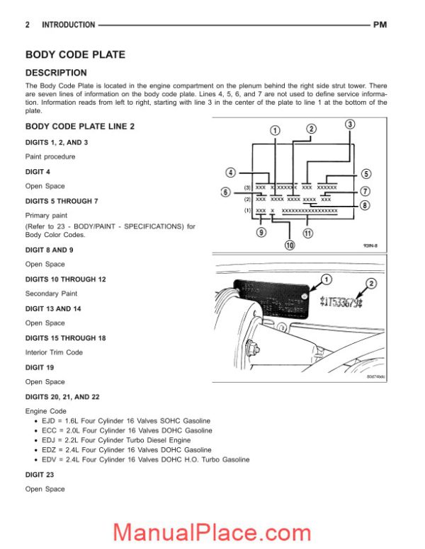 dodge caliber 2007 factory service manual page 3