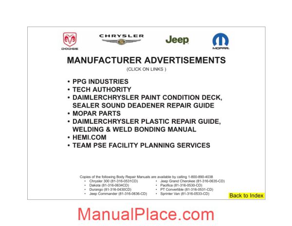 dodge caliber body repair manual page 3