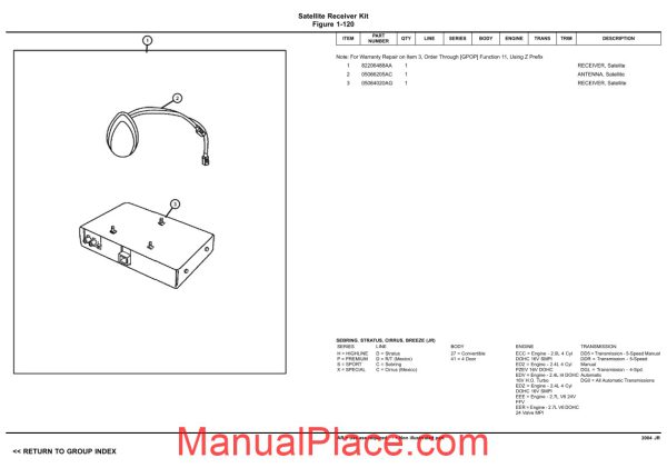 dodge chrysler cirrus sebering 2004 jr parts catalog page 4