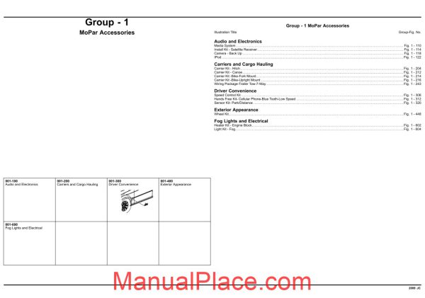 dodge chrysler cirrus sebering 2009 jc parts catalog page 2