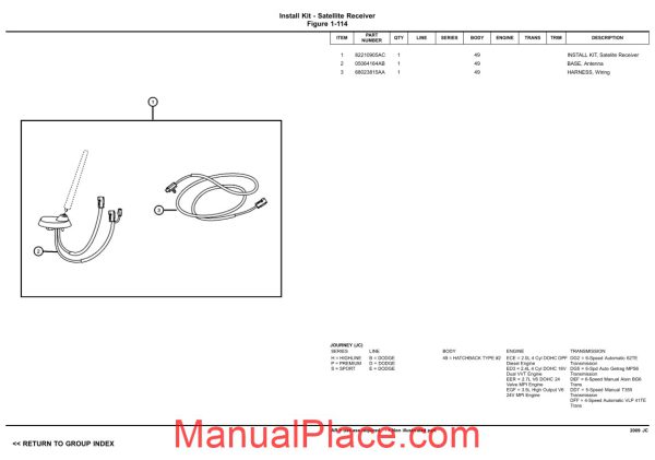 dodge chrysler cirrus sebering 2009 jc parts catalog page 4