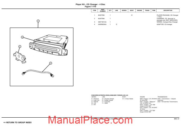 dodge chrysler concorde intrepid 2002 lh parts catalog page 3