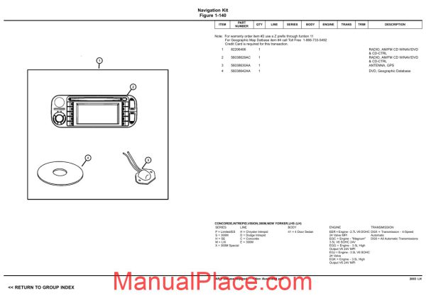 dodge chrysler concorde intrepid 2003 lh parts catalog page 4